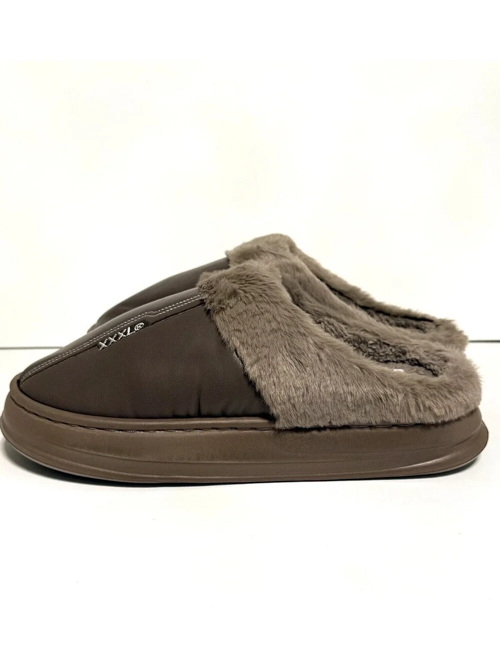 New Warm House Slippers Brown Faux Fur Indoor Shoes Men’s US 10.5-11